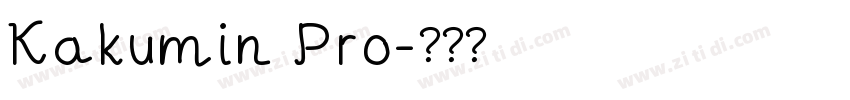 Kakumin Pro字体转换
